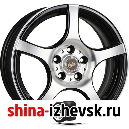 Колесный диск CrossStreet Y279 6xR15 4×100 ET46 DIA54.1 черный матовый полированный в Ижевске